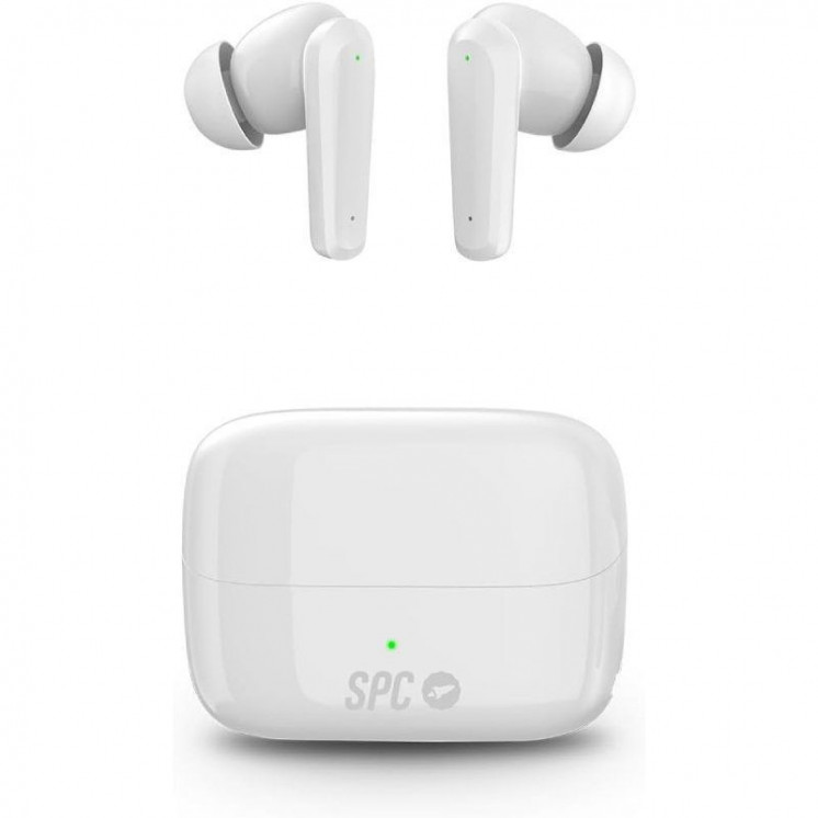 Auriculares bluetooth spc ether 2 pro con estuche de carga/ autonomía 6.5h/ blancos