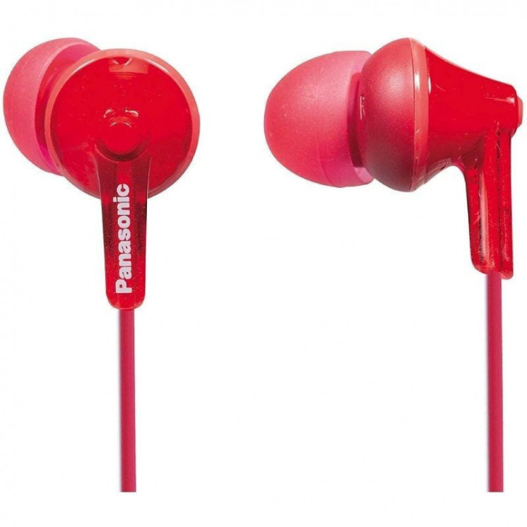 Auriculares intrauditivos panasonic rp-hje125/ jack 3.5/ rojos