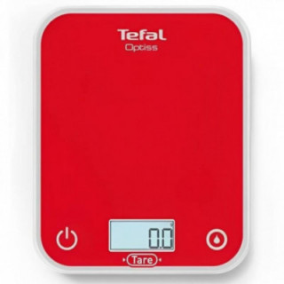 Báscula de cocina electrónica tefal optiss/ hasta 5kg/ roja