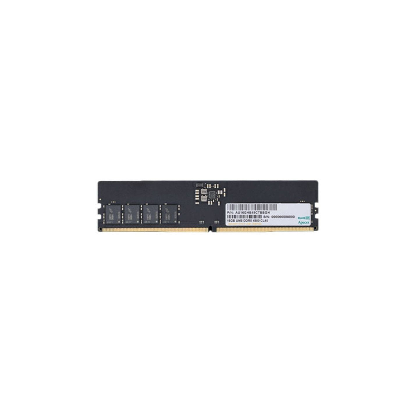 Memoria ram apacer au16ghb48ctbbgh 16gb/ ddr5/ 4800mhz/ 1.1v/ cl40/ dimm