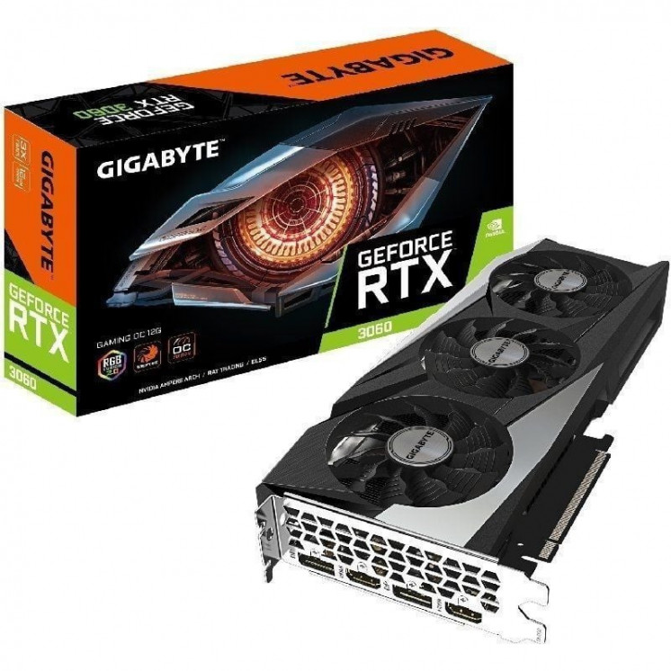 Tarjeta gráfica gigabyte geforce rtx 3060 gaming oc/ 12gb gddr6/ lhr