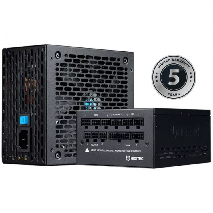 Fuente de alimentación hiditec gdx1050 v2/ 1050w/ ventilador 14cm/ atx 3.0/ pcie 5.0/ 80 plus gold