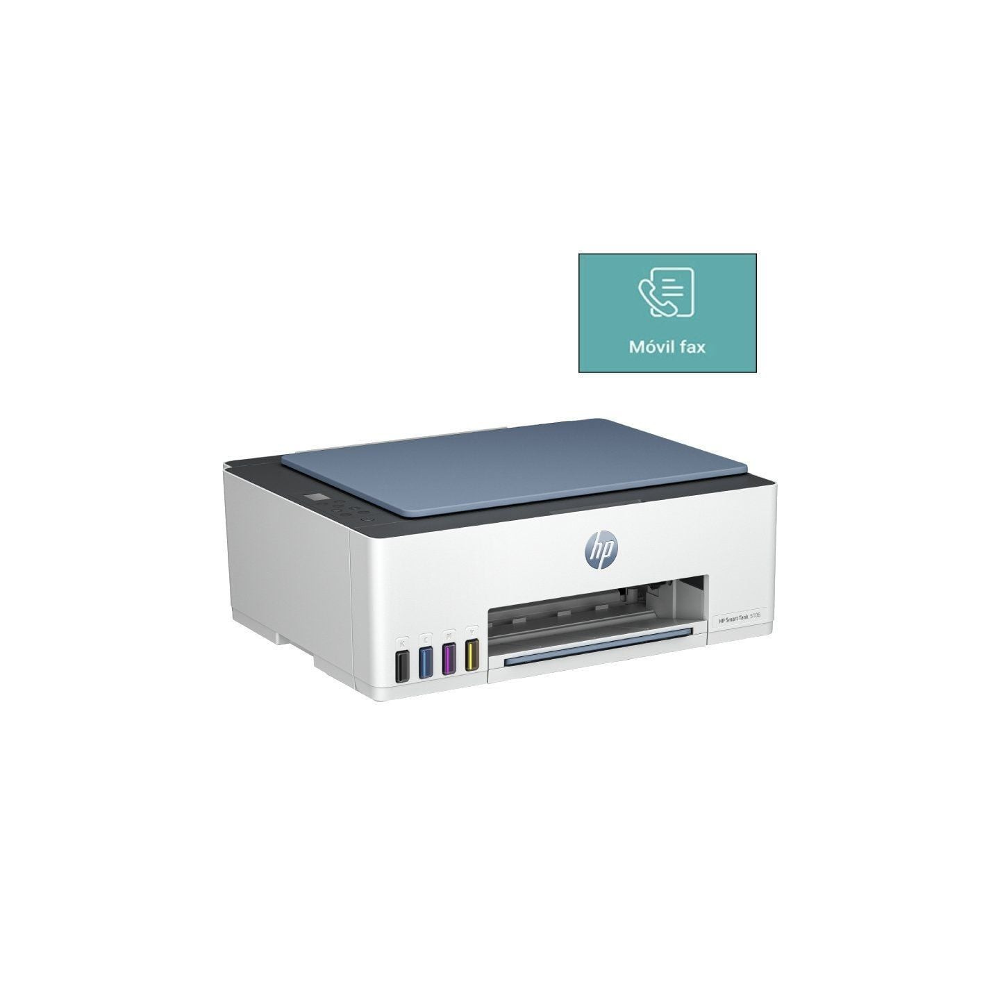 Multifunción Recargable HP Smart Tank 5106/ WiFi/ Fax Móvil/ Blanca