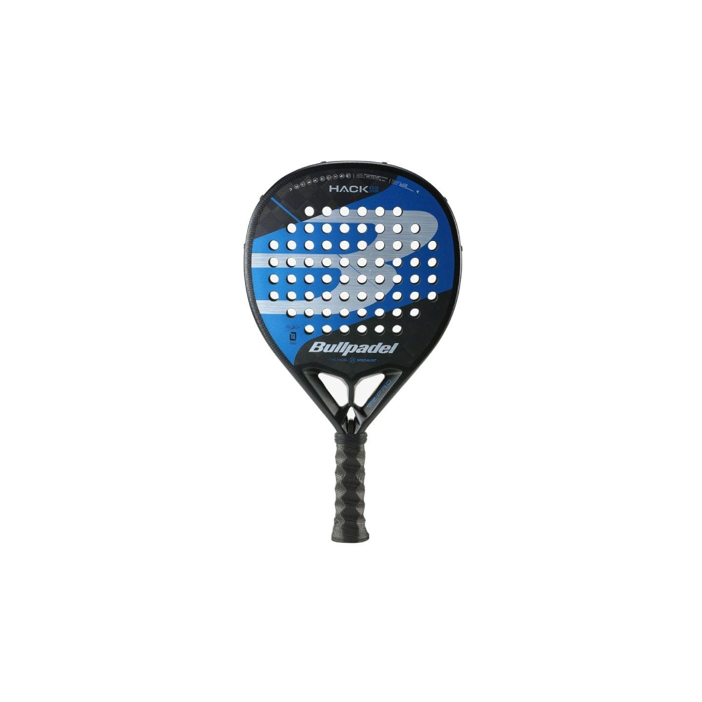 Pala de pádel bullpadel hack 03 ctr 2023/ azul y negra