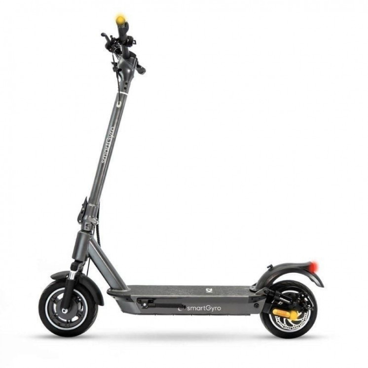 Patinete eléctrico smartgyro k2 titán certificado/ motor 800w/ ruedas 10'/ 25km/h /autonomía 45km/ gris