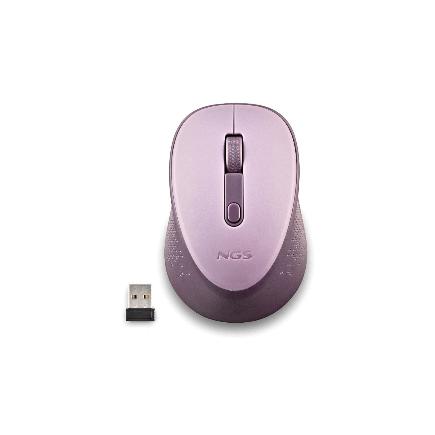 Ratón inalámbrico ngs dew lilac/ hasta 1600 dpi/ lila