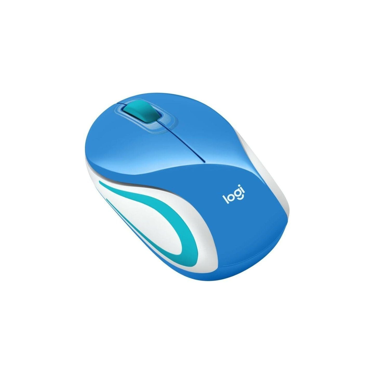 Ratón mini inalámbrico logitech m187/ hasta 1000 dpi/ azul