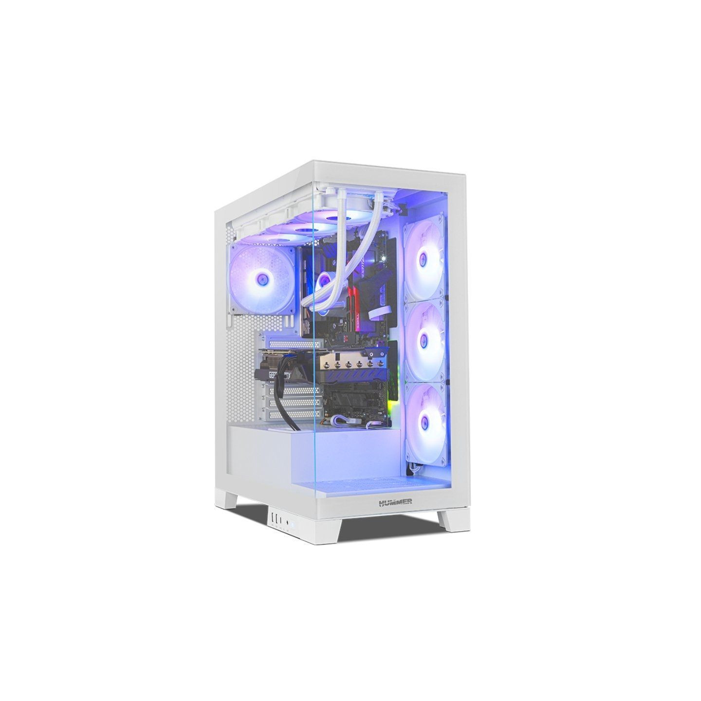 Caja Gaming Semitorre Nox Hummer Glock/ Blanca