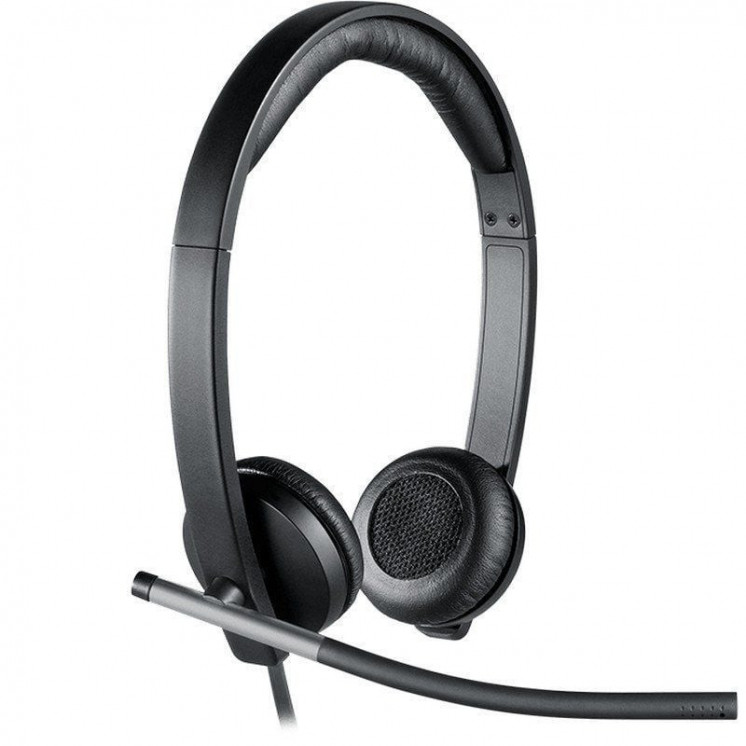 Auriculares logitech h650e/ con micrófono/ usb/ negros