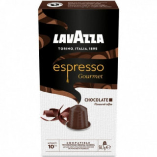 Cápsula lavazza espresso gourmet chocolate para cafeteras nespresso/ caja de 10