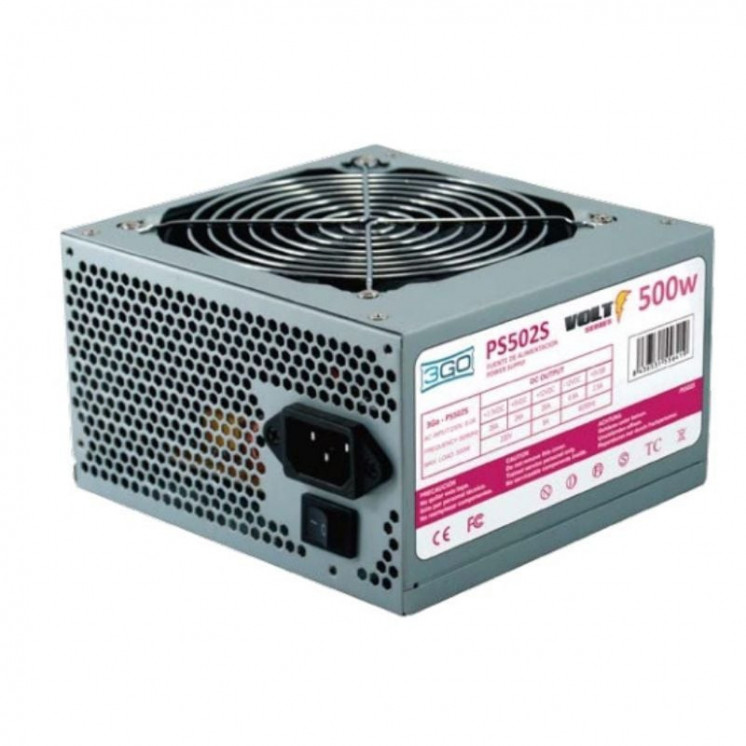 Fuente de alimentación 3go ps502s/ 500w/ ventilador 12cm