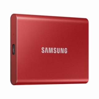 Disco externo ssd samsung portable t7 1tb/ usb 3.2/ rojo