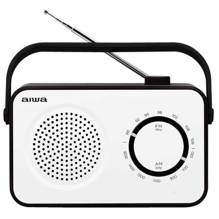 Radio portátil aiwa r-190bw/ 2w/ blanco