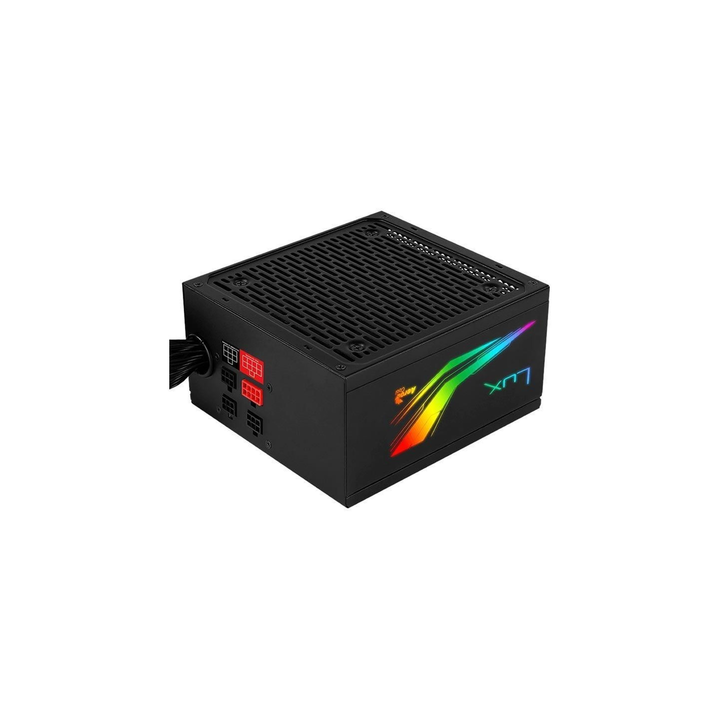 Fuente de alimentación aerocool lux rgb 650m/ 650w/ ventilador 12cm/ 80 plus bronze