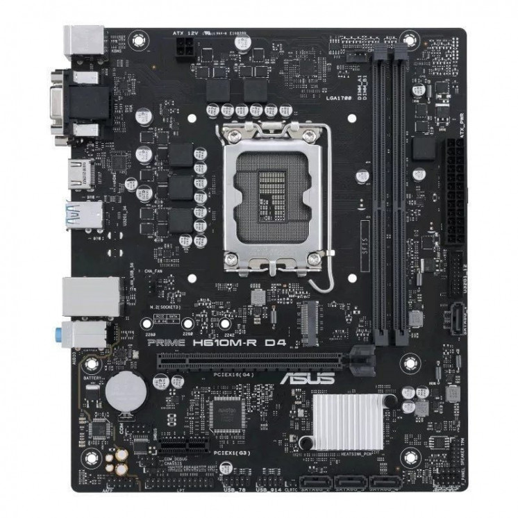 Placa base asus prime h610m-r d4 socket 1700/ micro atx/ bulk