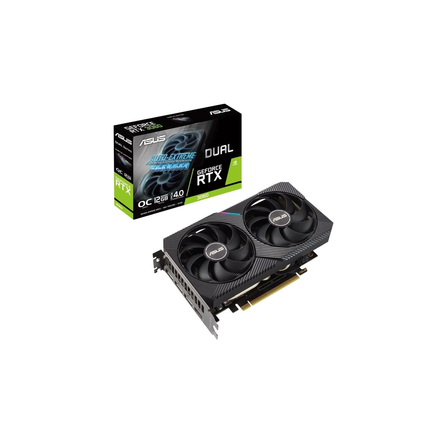 Tarjeta gráfica asus dual geforce rtx 3060 v2 oc edition/ 12gb gddr6