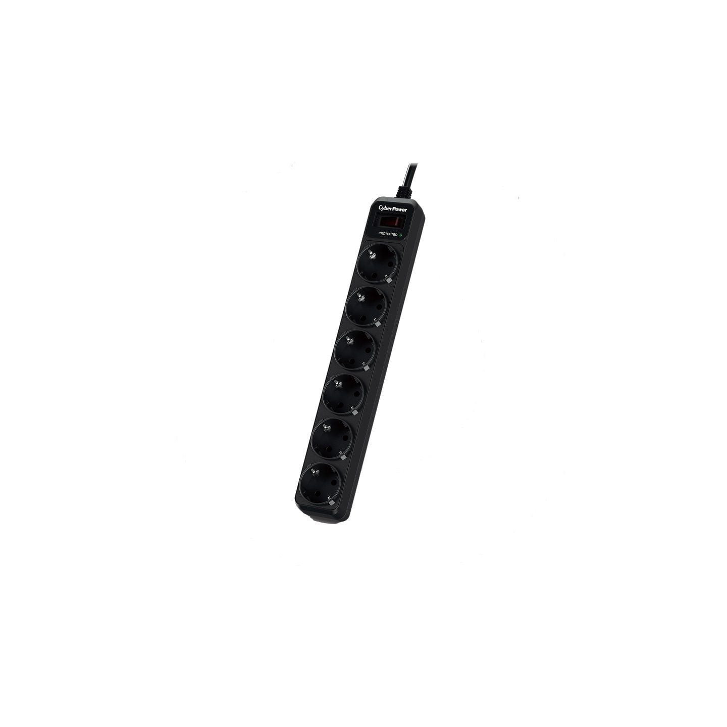 Regleta con interruptor cyberpower b0620sc0-de/ 6 tomas de corriente/ cable 1.8m/ negra