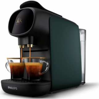 Cafetera de cápsulas philips l'or barista sublime lm 9012/90/ compatible cápsulas nespresso y l'or/ verde y gris