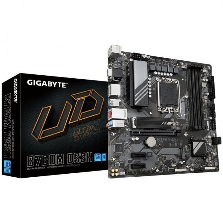 Placa base gigabyte b760m ds3h socket 1700/ micro atx