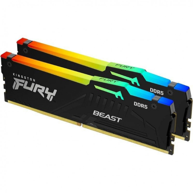 Memoria ram kingston fury beast 2 x 8gb/ ddr5/ 5600mhz/ 1.25v/ cl40/ dimm