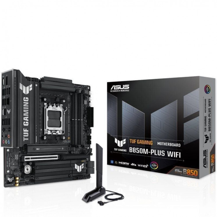 Placa base asus tuf gaming b850m-plus wifi socket 1851/ micro atx