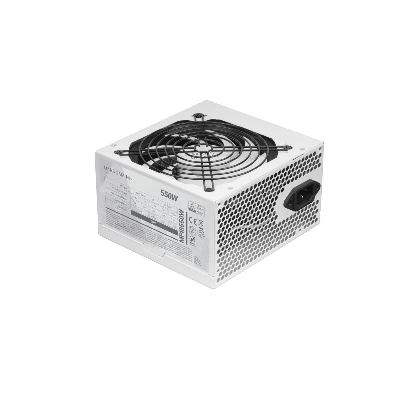 Fuente de alimentación mars gaming mpiii550w/ 550w/ ventilador 12cm