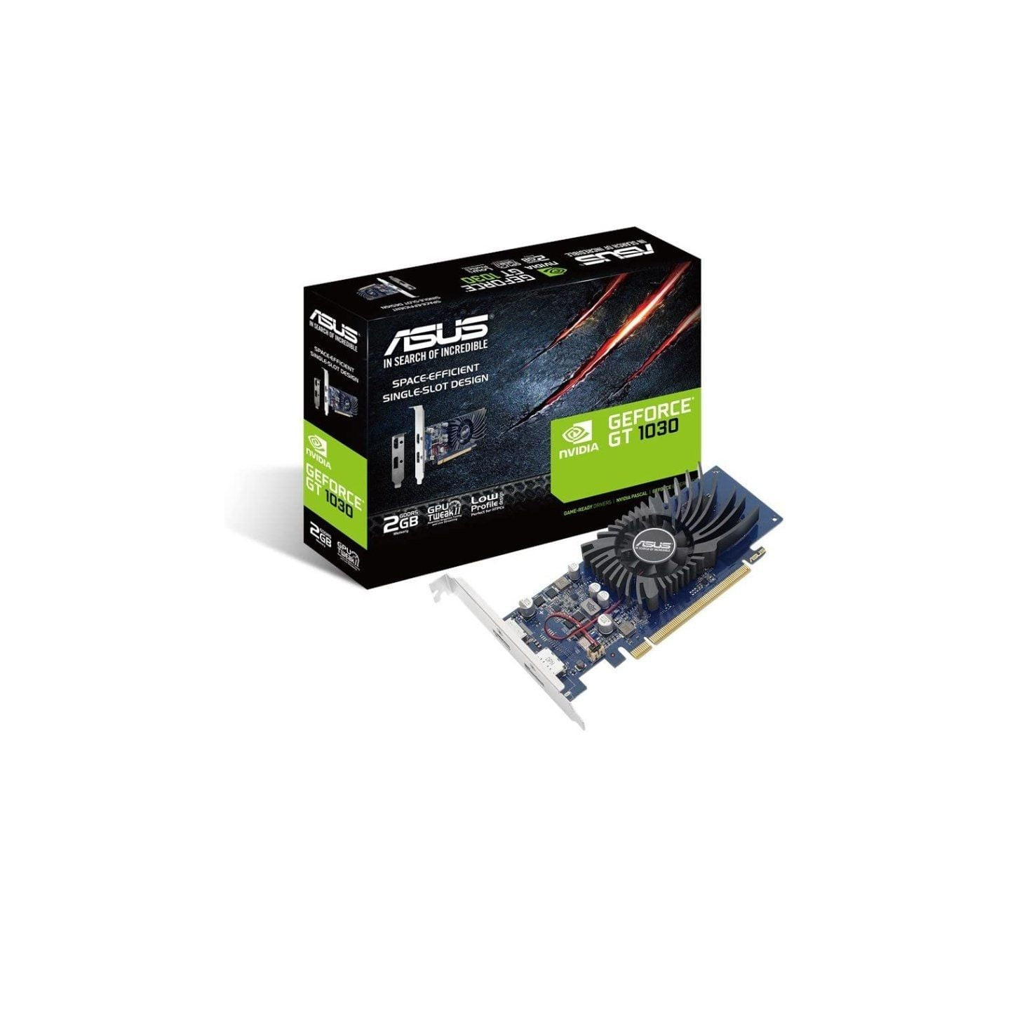 Tarjeta gráfica asus geforce gt 1030/ 2gb gddr5/ compatible con perfil bajo