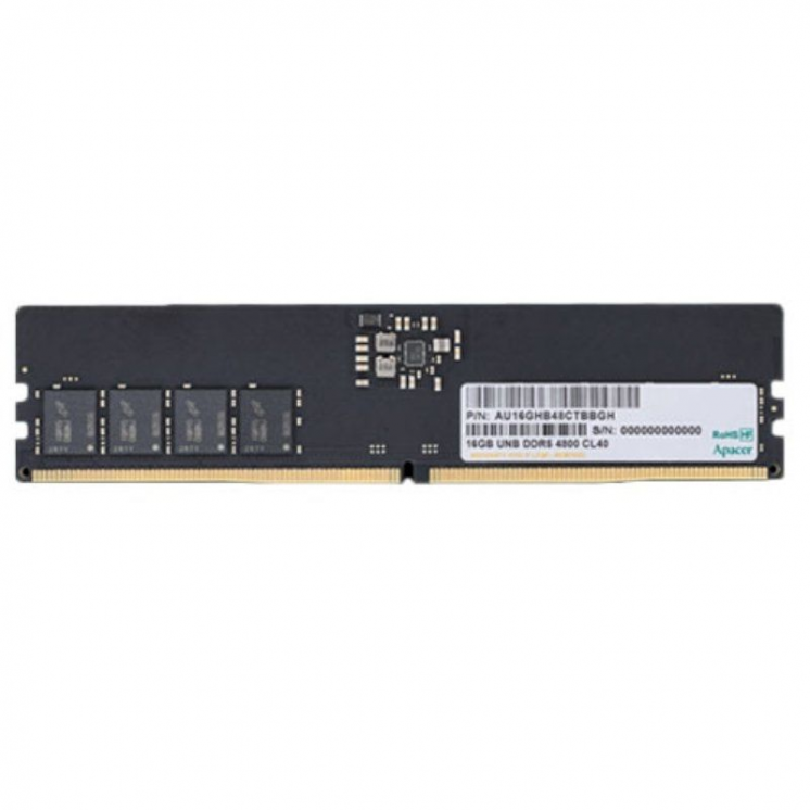 Memoria ram apacer au16ghb56cvbbgh 16gb/ ddr5/ 5600mhz/ 1.1v/ cl46/ dimm