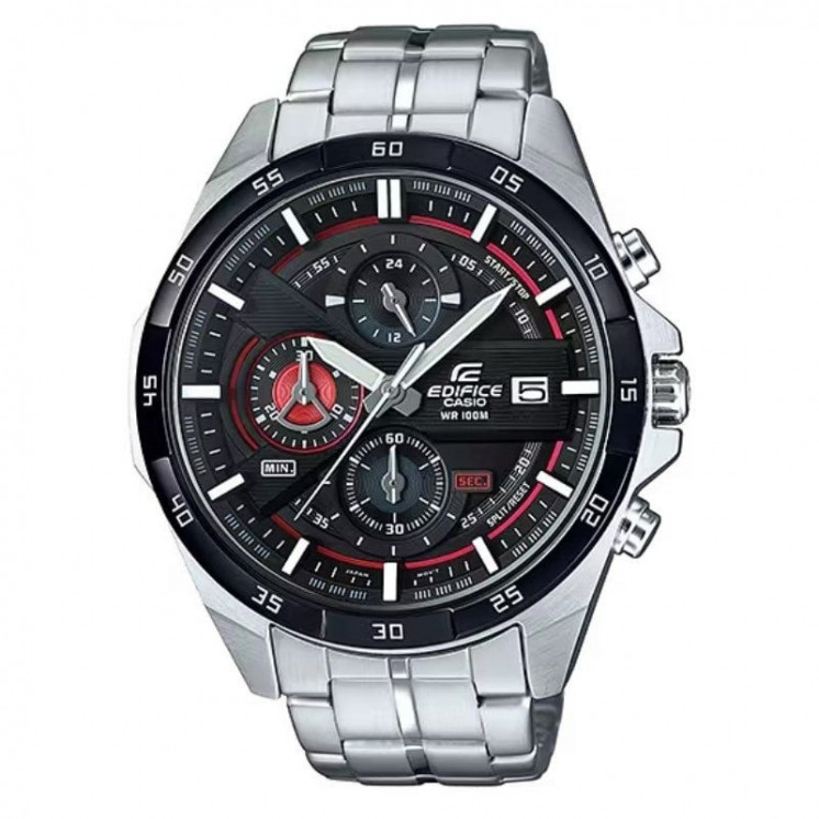 Reloj analógico casio edifice classic efr-556db-1avuef/ 54mm/ plata y negro