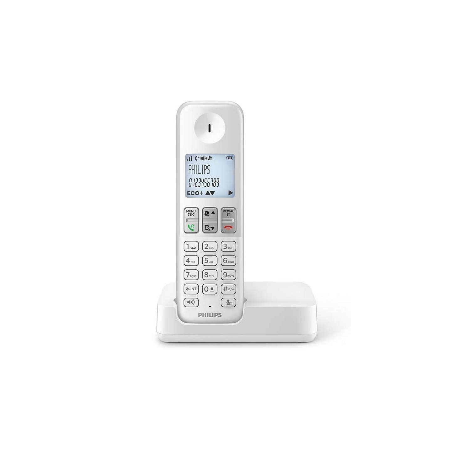 Teléfono inalámbrico philips d2501w/34/ blanco