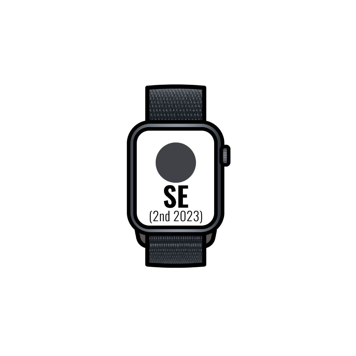 Apple watch se 2 gen 2023/ gps/ 44mm/ caja de aluminio medianoche/ correa deportiva loop medianoche