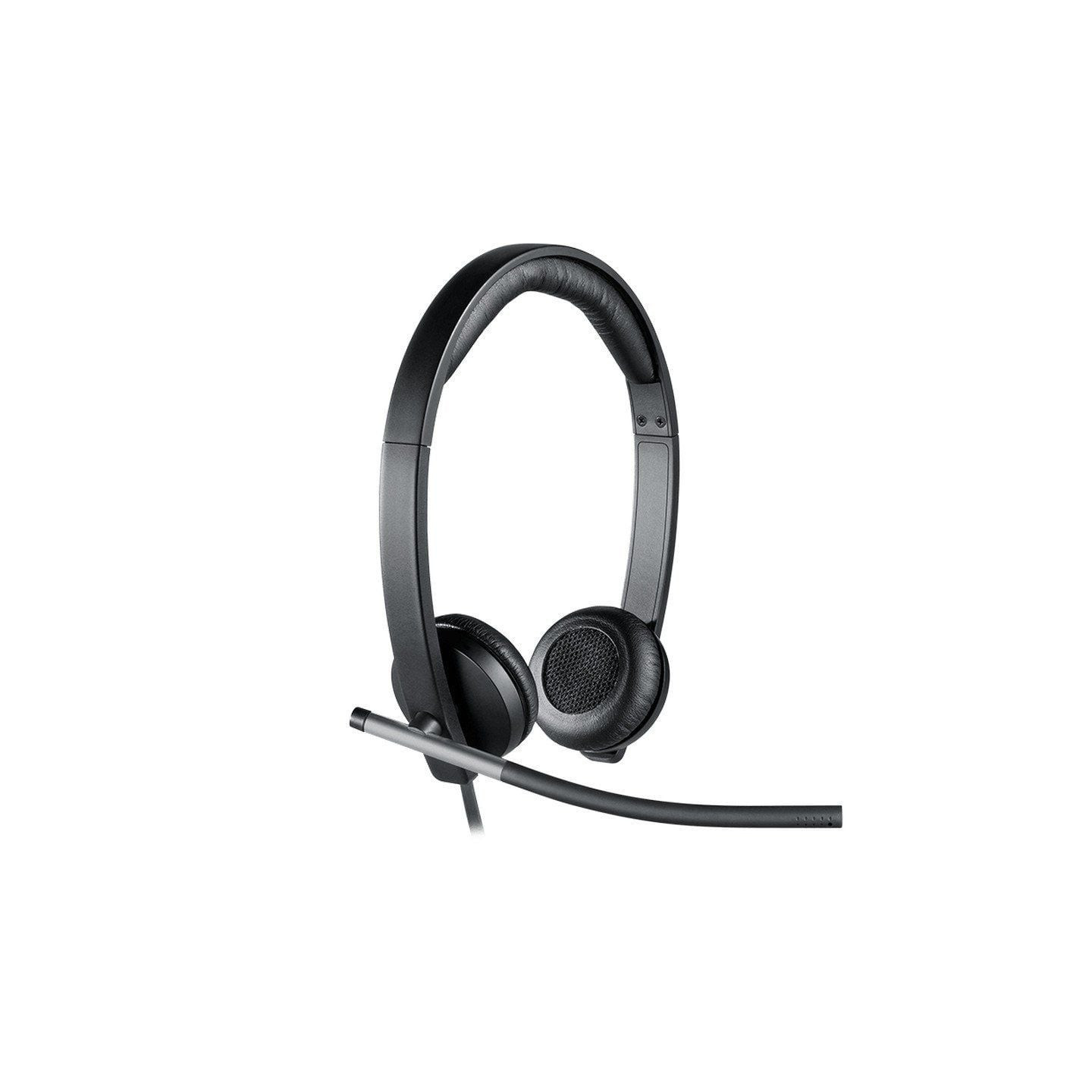 Auriculares logitech h650e/ con micrófono/ usb/ negros