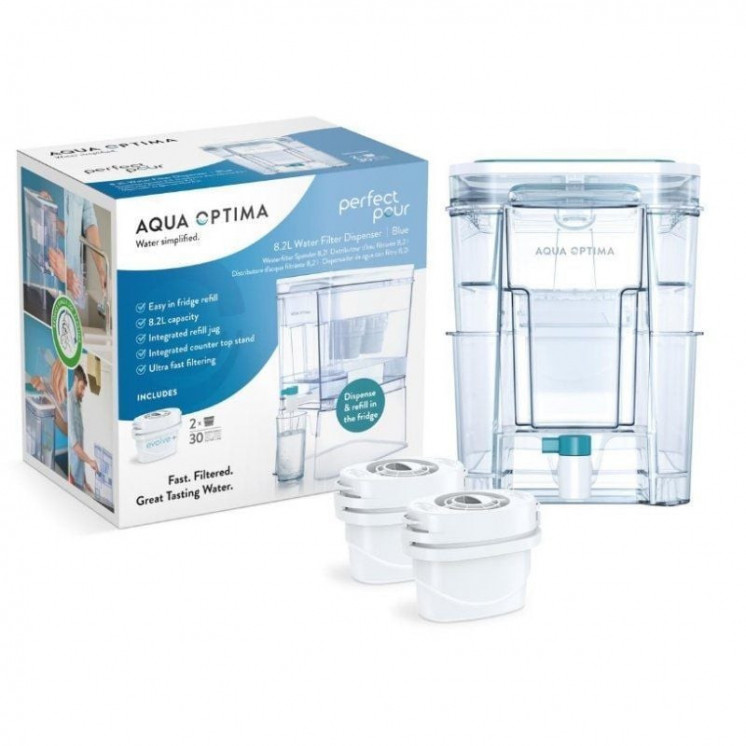 Depósito de agua filtrada aqua optima wd1000/ 8.2l/ incluye 2 filtros