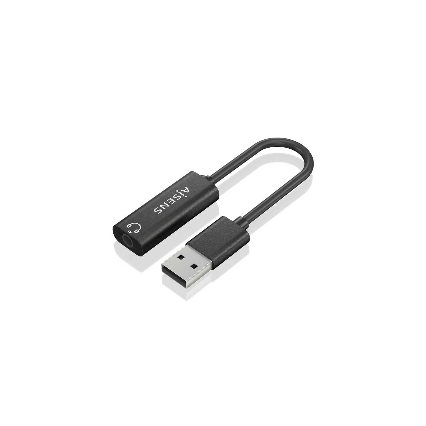 Tarjeta de sonido aisens a106-0770/ usb macho - jack 3.5 hembra