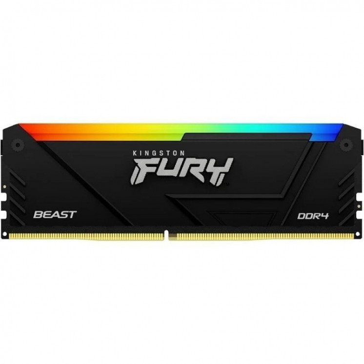 Memoria ram kingston fury beast rgb 8gb/ ddr4/ 3200mhz/ 1.35v/ cl16/ dimm