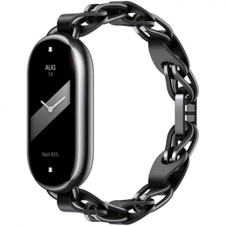 Pulsera cadena para smartband 8 xiaomi chain strap band/ negro