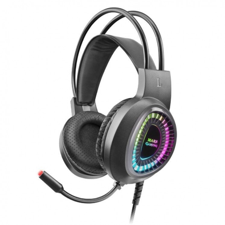 Auriculares Gaming con Micrófono Mars Gaming MH220/ Jack 3.5/ Negros