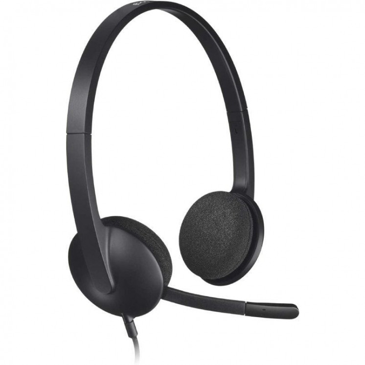 Auriculares logitech h340/ con micrófono/ usb/ negros