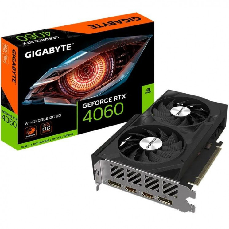 Tarjeta gráfica gigabyte geforce rtx 4060 windforce oc 8g/ 8gb gddr6