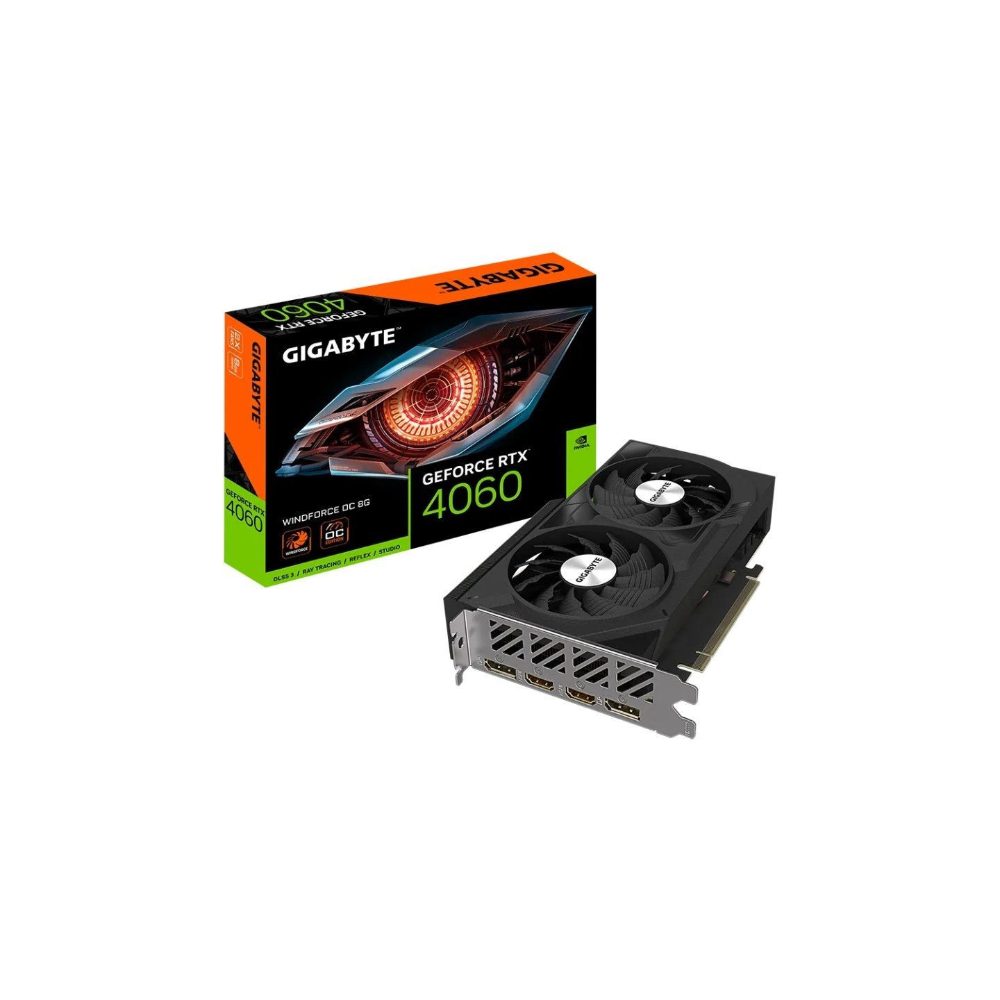 Tarjeta gráfica gigabyte geforce rtx 4060 windforce oc 8g/ 8gb gddr6