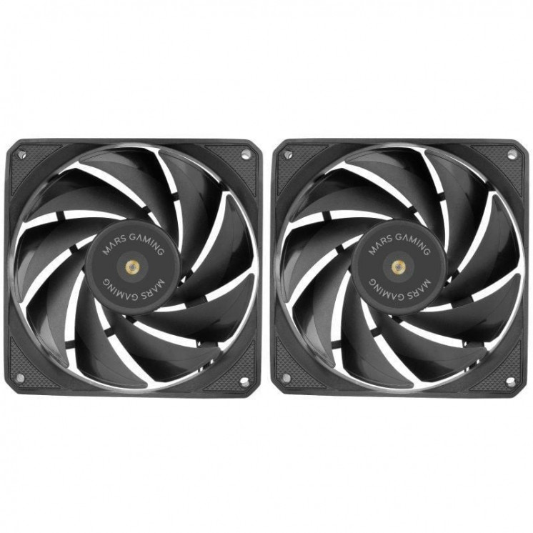 Pack 2 ventiladores mars gaming mf-nclx2/ 12cm