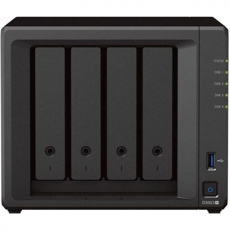 Nas synology diskstation ds923+/ 4 bahías 3.5'- 2.5'/ 4gb ddr4/ formato torre