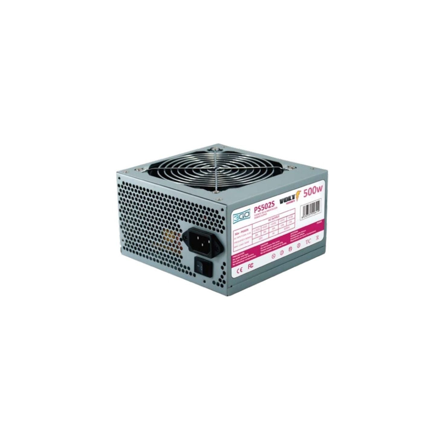 Fuente de alimentación 3go ps502s/ 500w/ ventilador 12cm