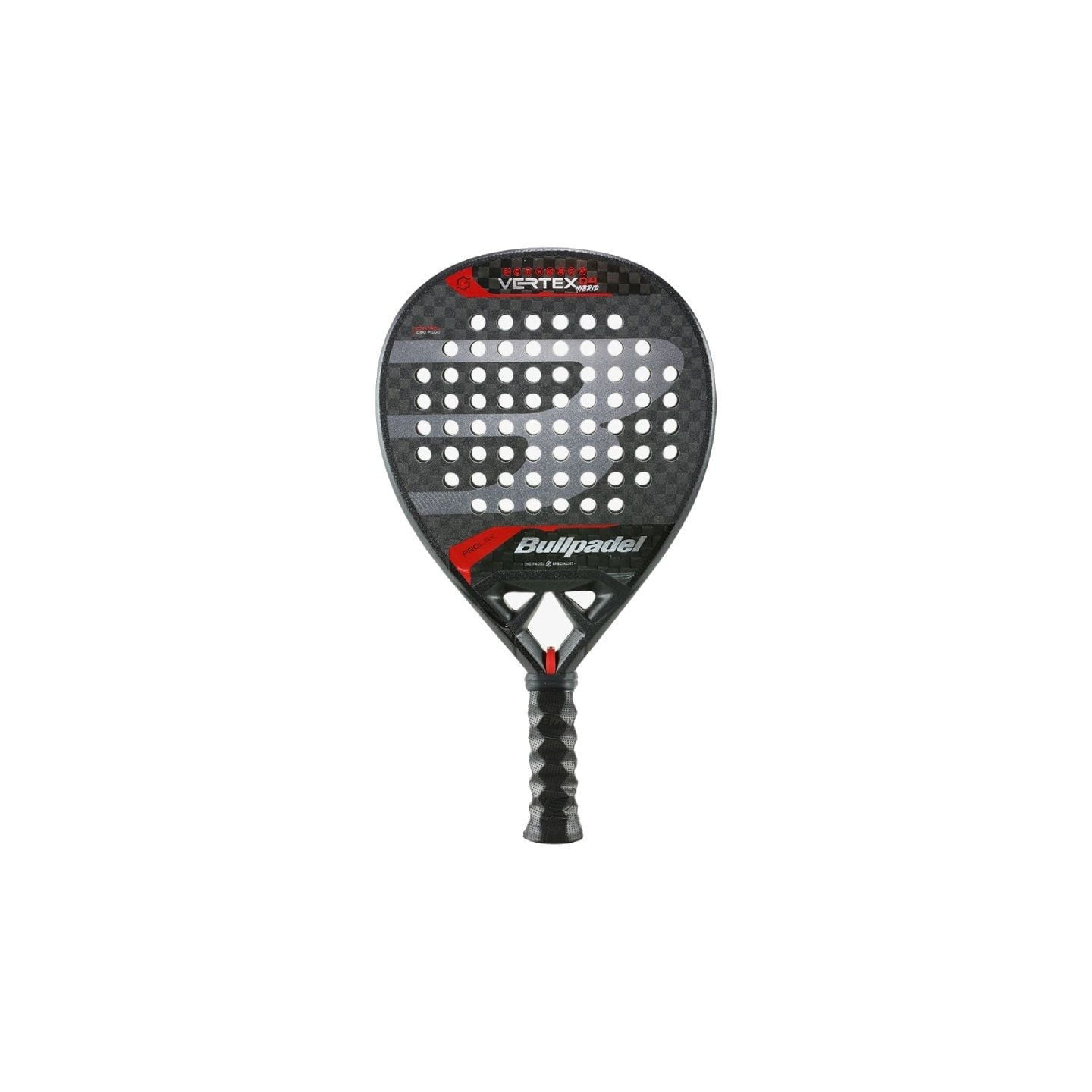 Pala de pádel bullpadel vertex 04 hybrid 2024/ negra y roja