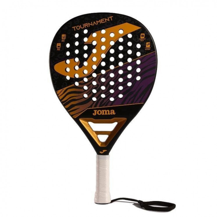 Pala de pádel joma tournament/ negra y naranja