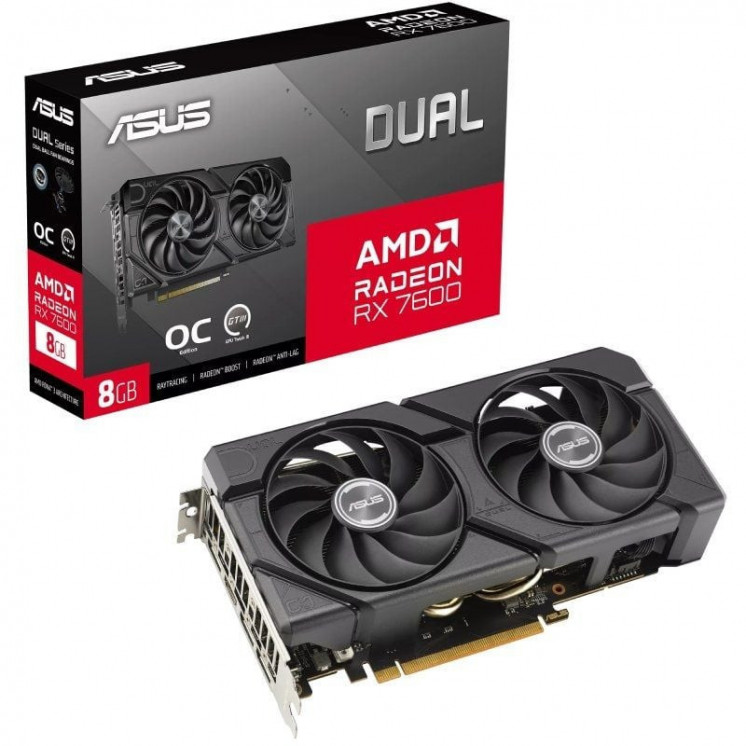 Tarjeta gráfica asus dual radeon rx 7600 evo oc/ 8gb gddr6