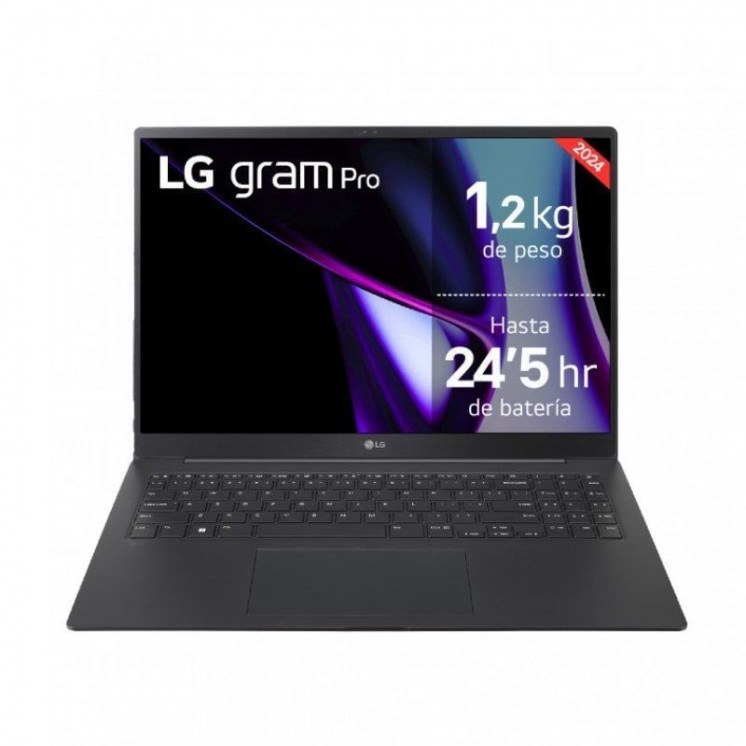 Portátil lg gram pro 16z90sp-k.ad75b intel core ultra 7-155h/ 32gb/ 512gb ssd/ 16'/ win11