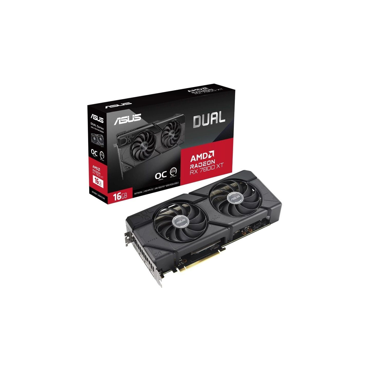 Tarjeta gráfica asus dual radeon rx 7800 xt oc/ 16gb gddr6