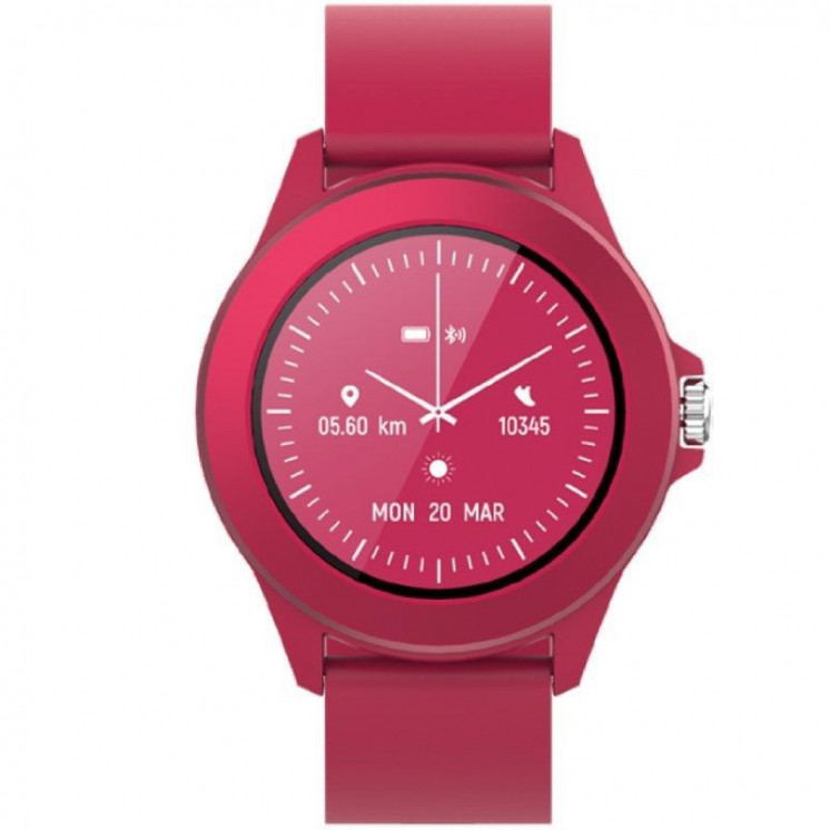 Smartwatch forever colorum cw-300/ notificaciones/ frecuencia cardíaca/ magenta