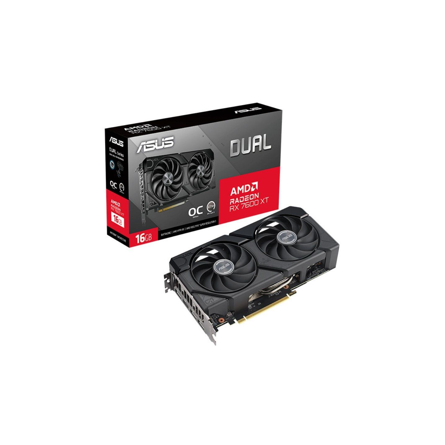 Tarjeta gráfica asus dual radeon rx 7600 xt oc/ 16gb gddr6